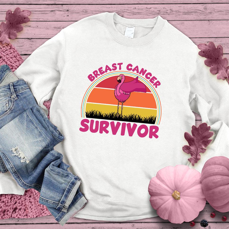 Breast Cancer Survivor Flamingo Colored Edition Sweatshirt