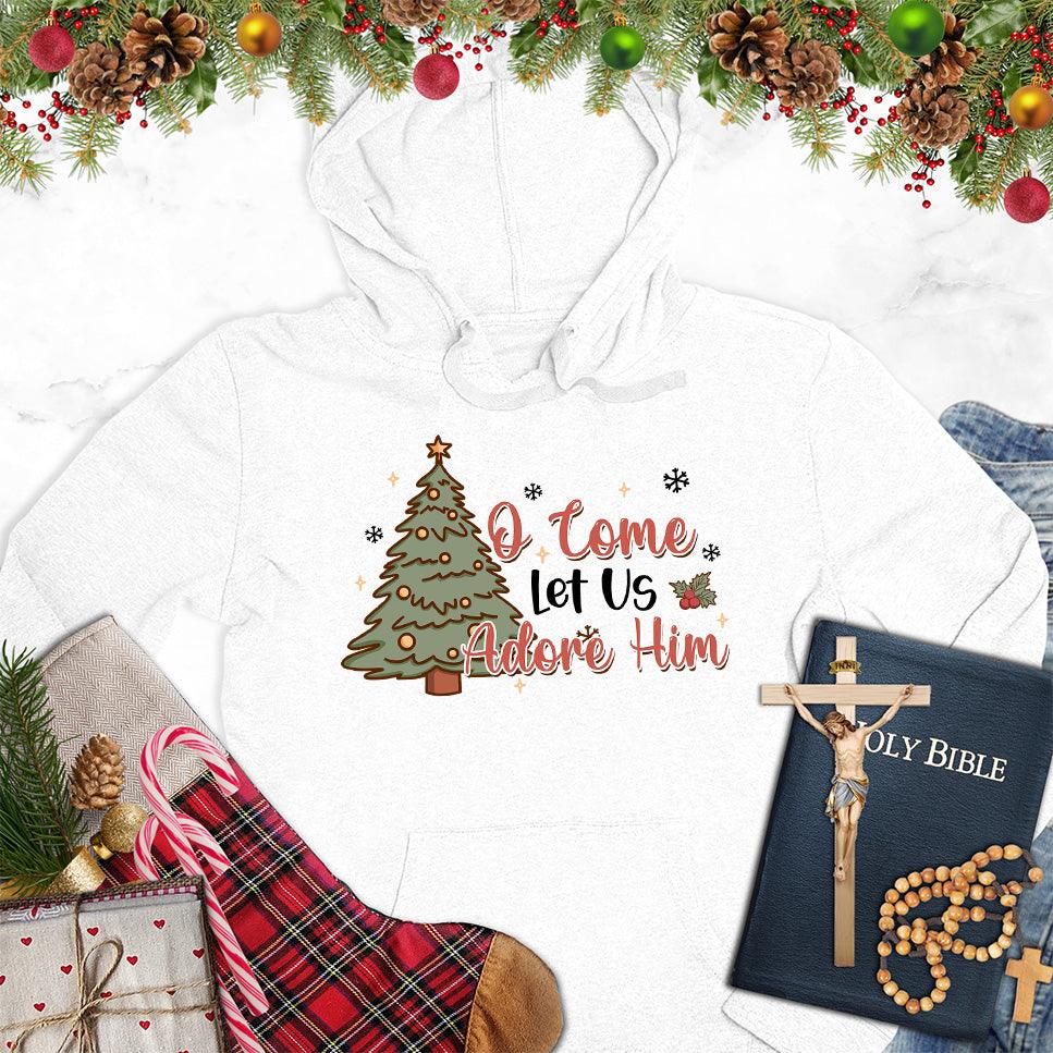 O Come Let Us Adore Him Colored Edition Hoodie