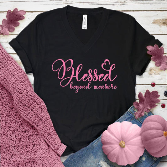 Blessed Beyond Measure V-Neck Pink Edition