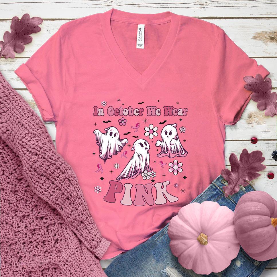 In October We Wear Pink Version 3 V-Neck Colored Edition