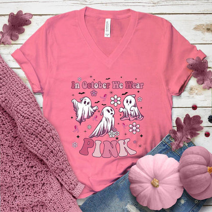 In October We Wear Pink Version 3 V-Neck Colored Edition