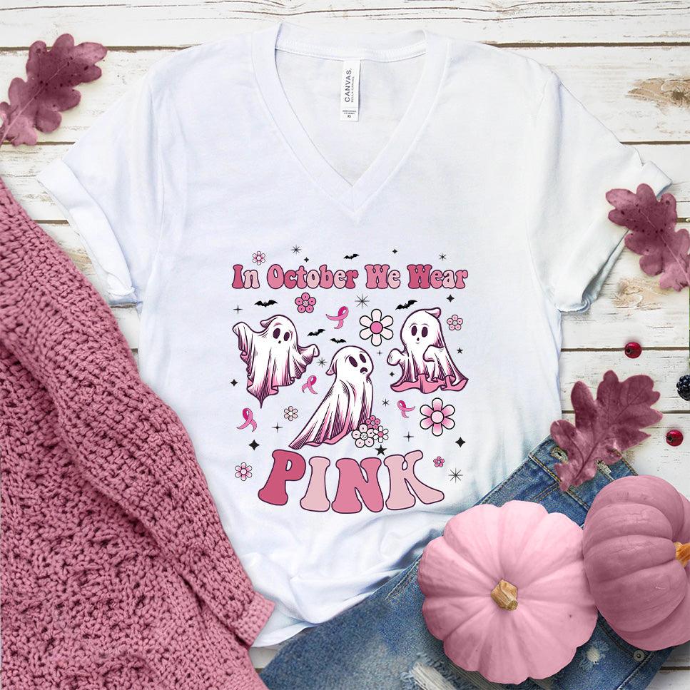 In October We Wear Pink Version 3 V-Neck Colored Edition