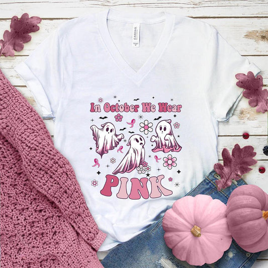 In October We Wear Pink Version 3 V-Neck Colored Edition