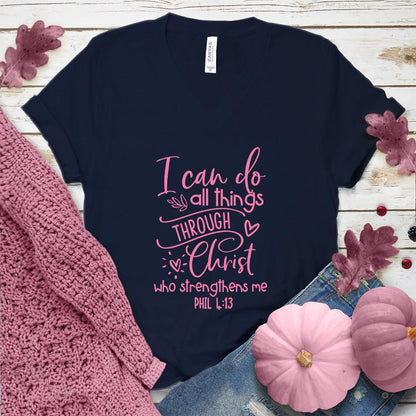 I Can Do All Things V-Neck Pink Edition