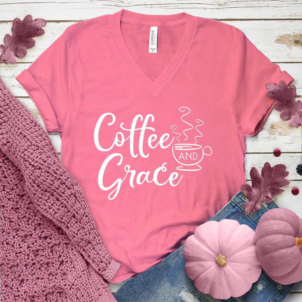 Coffee And Grace V-Neck Pink Edition