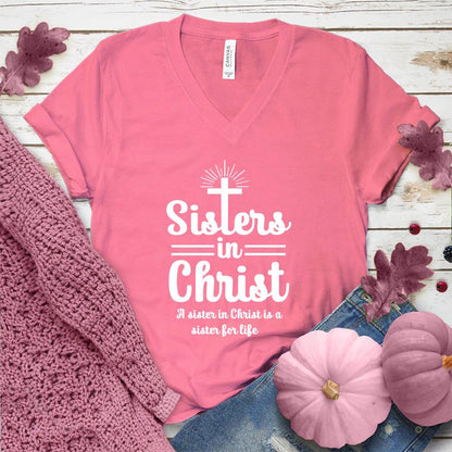Sisters In Christ V-Neck Pink Edition