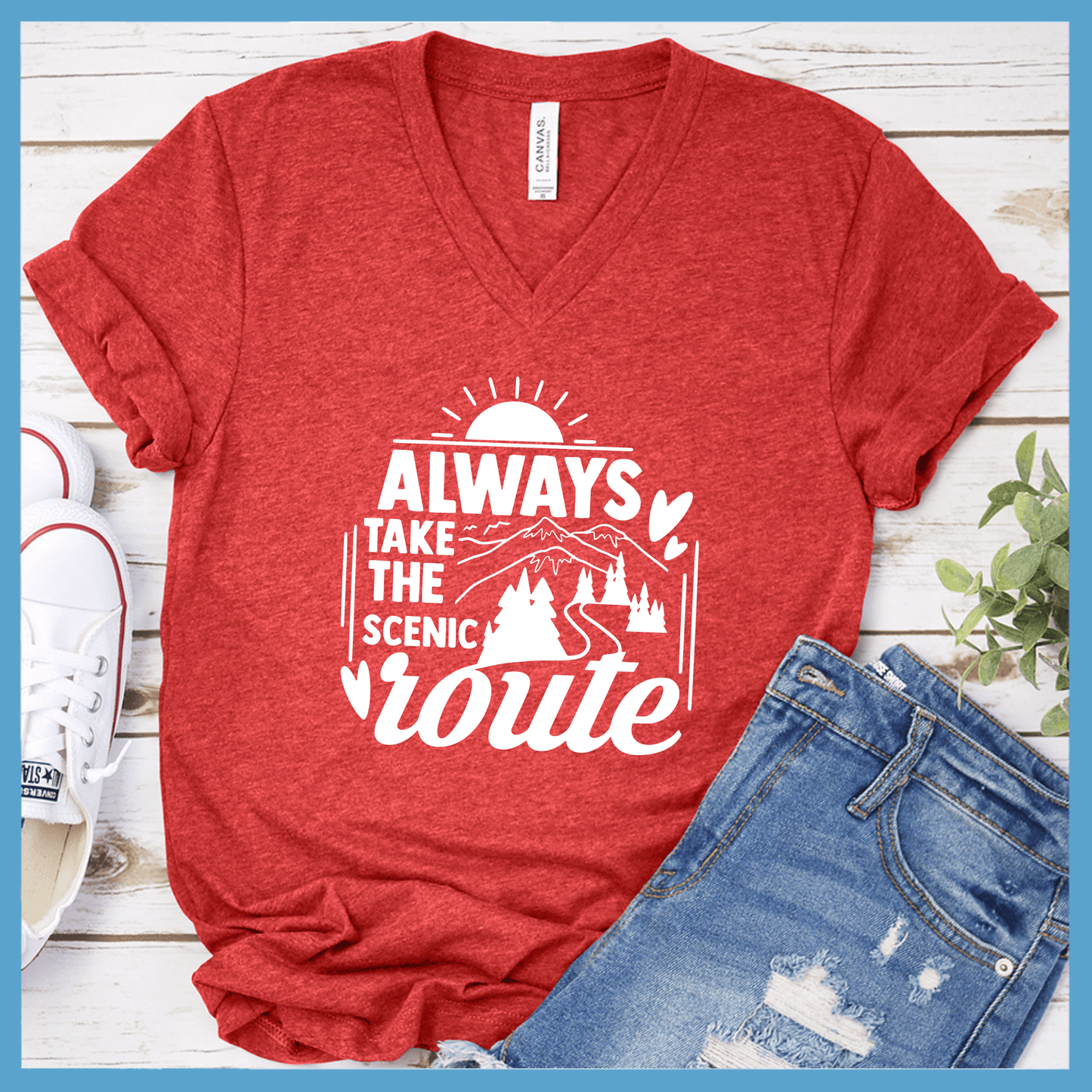 Always Take The Scenic Route V-neck