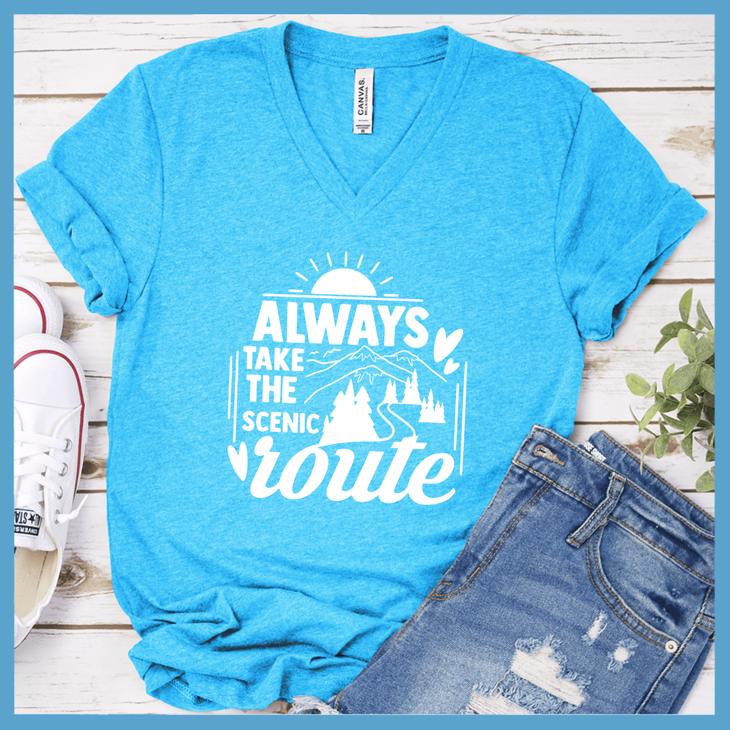 Always Take The Scenic Route V-neck