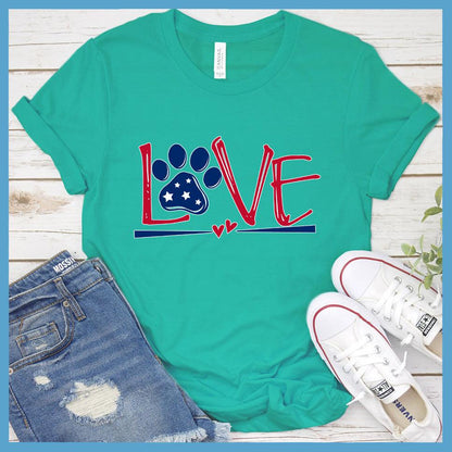 Dog Love Colored Print Version 2 T-Shirt