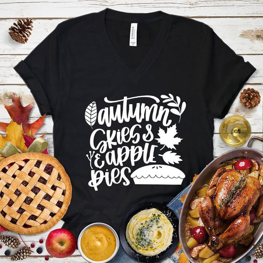 Autumn & Skies Apple Pies Version 2 V-Neck
