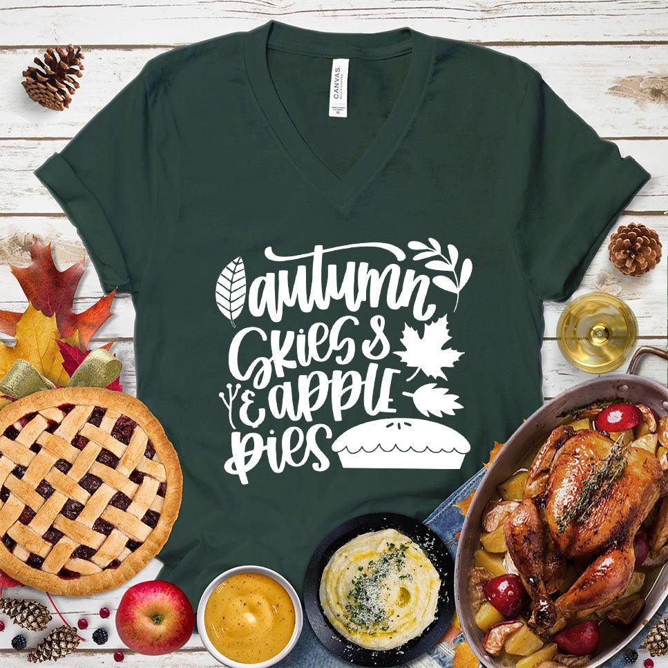Autumn & Skies Apple Pies Version 2 V-Neck