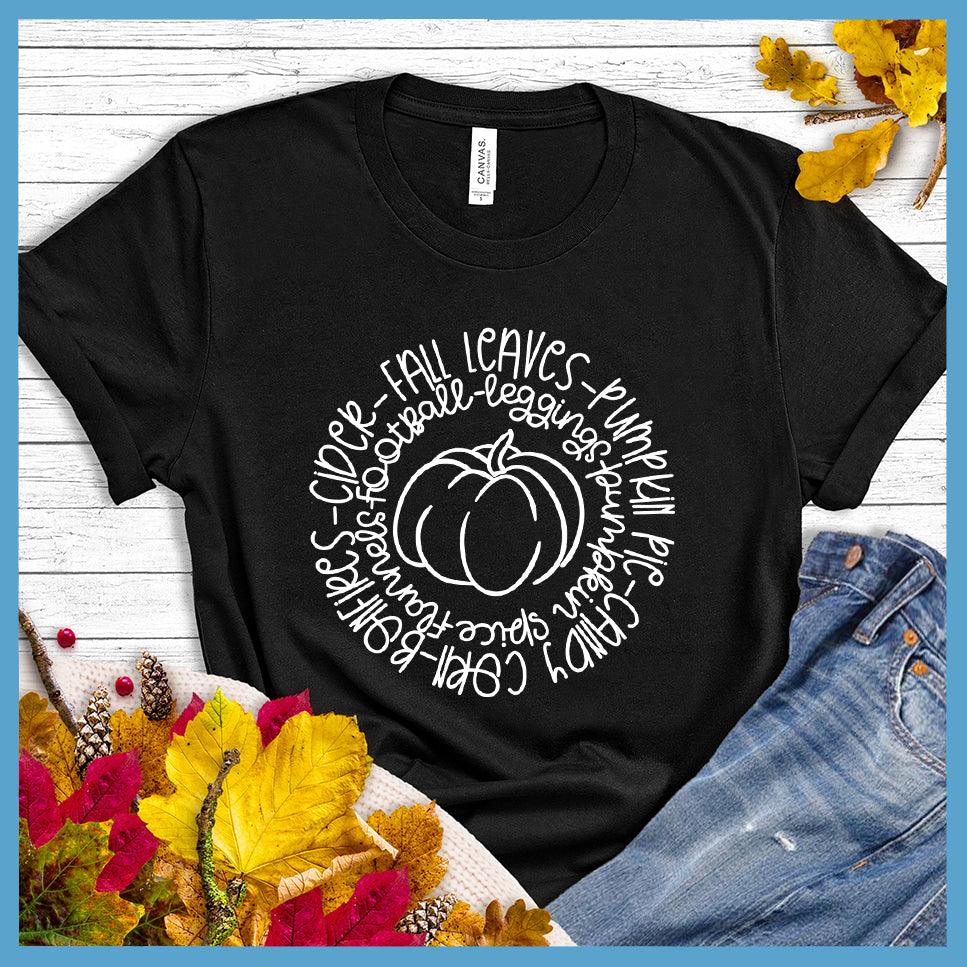 Fall Words Circle T-Shirt