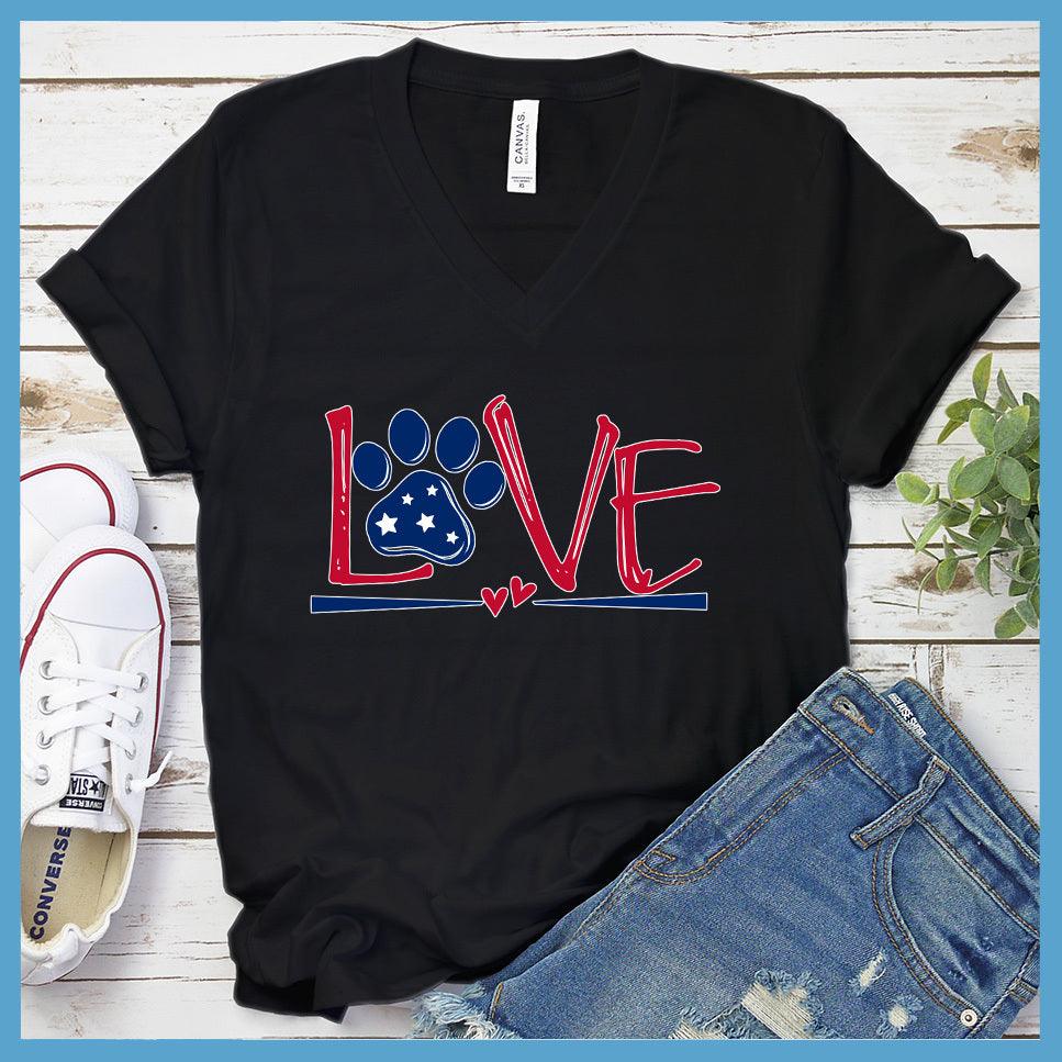 Dog Love Colored Print Version 2 V-neck