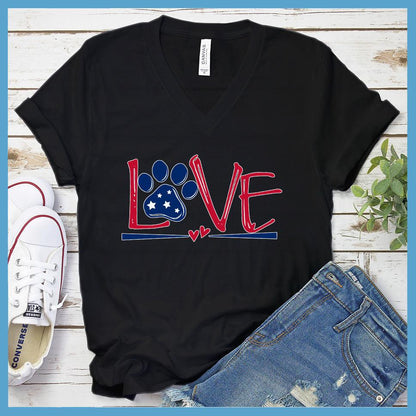 Dog Love Colored Print Version 2 V-neck