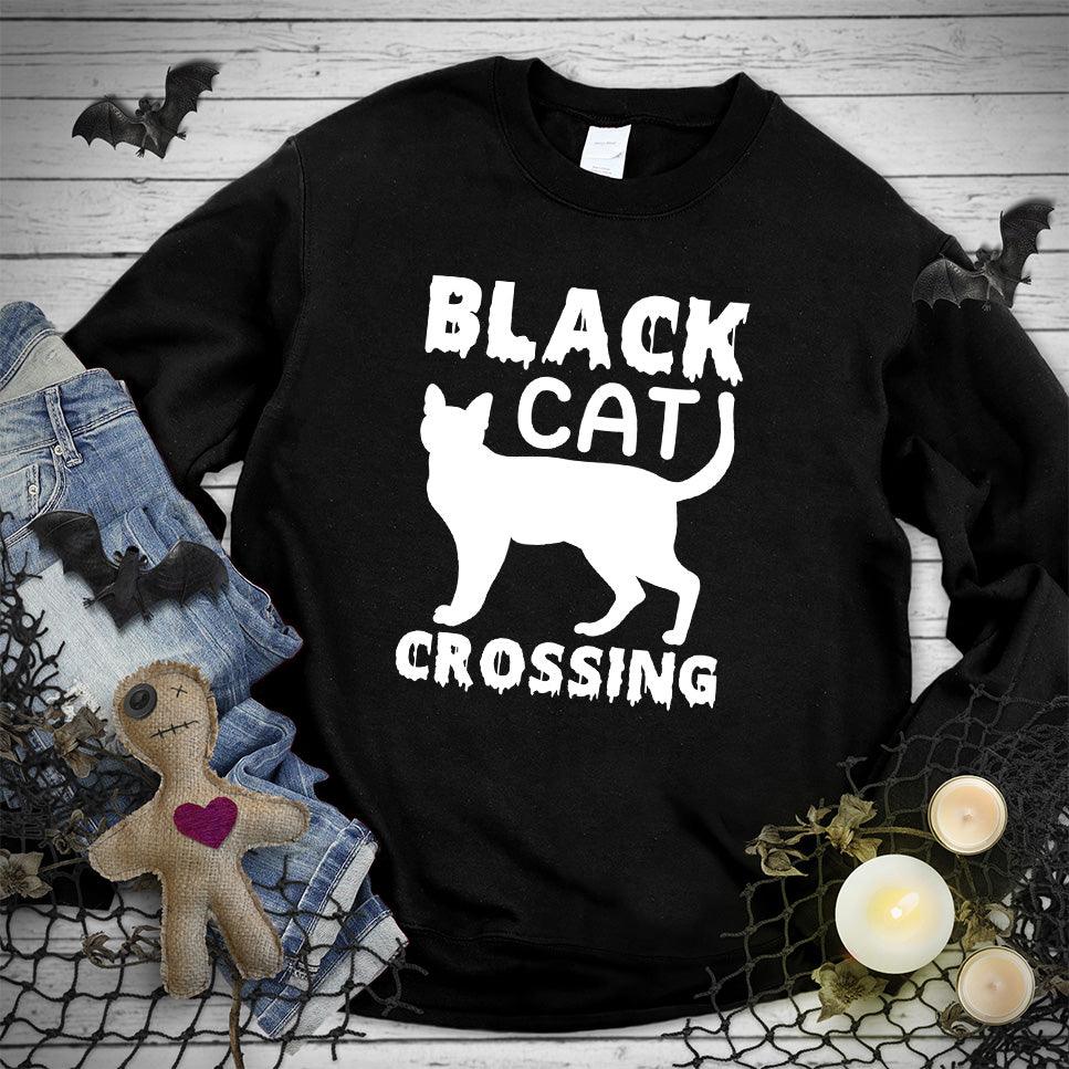 Black Cat Crossing Sweatshirt