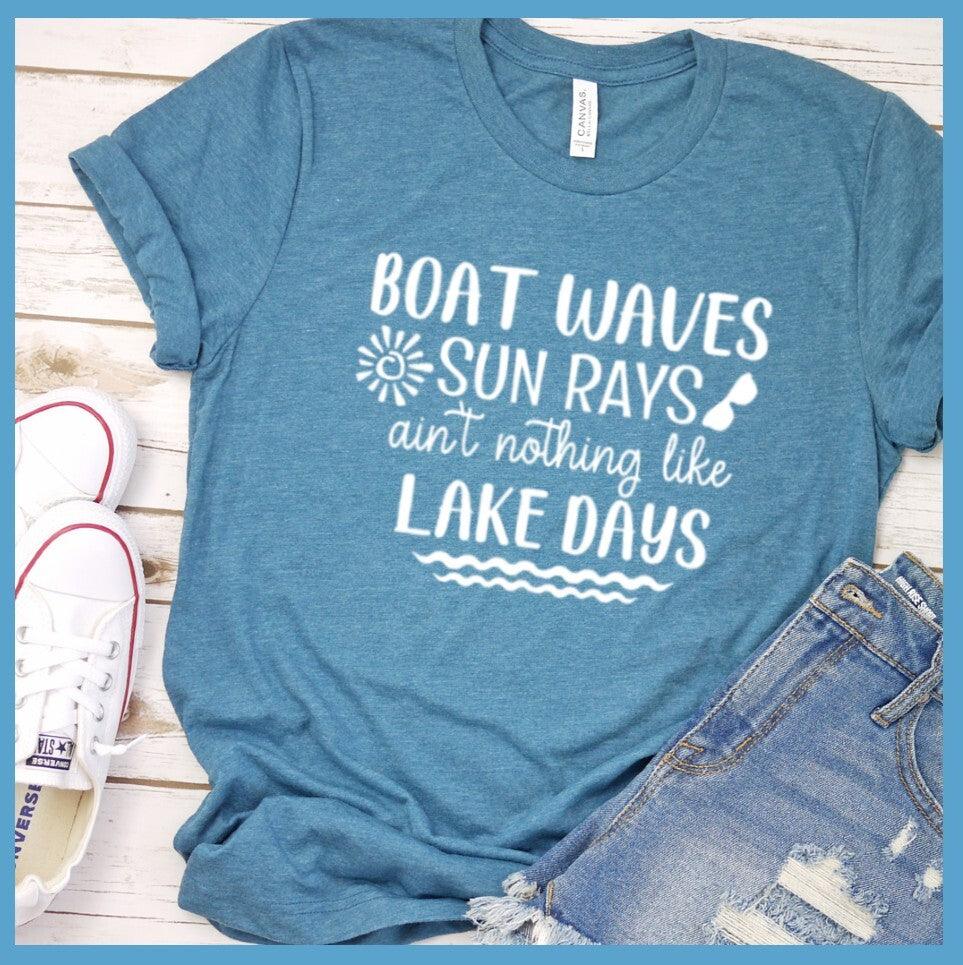 Boat Waves Sun Rays T-Shirt