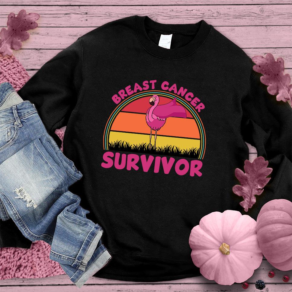 Breast Cancer Survivor Flamingo Colored Edition Sweatshirt