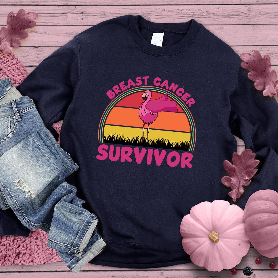 Breast Cancer Survivor Flamingo Colored Edition Sweatshirt