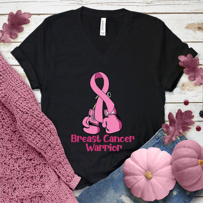 Breast Cancer Warrior Colored Edition V-Neck