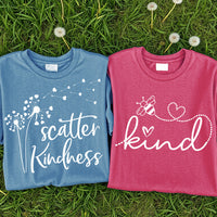 T-Shirt (Heather Raspberry+Heather Deep Teal)