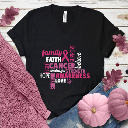 CANCER Awareness Colored Edition V-Neck