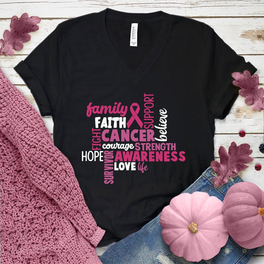 CANCER Awareness Colored Edition V-Neck