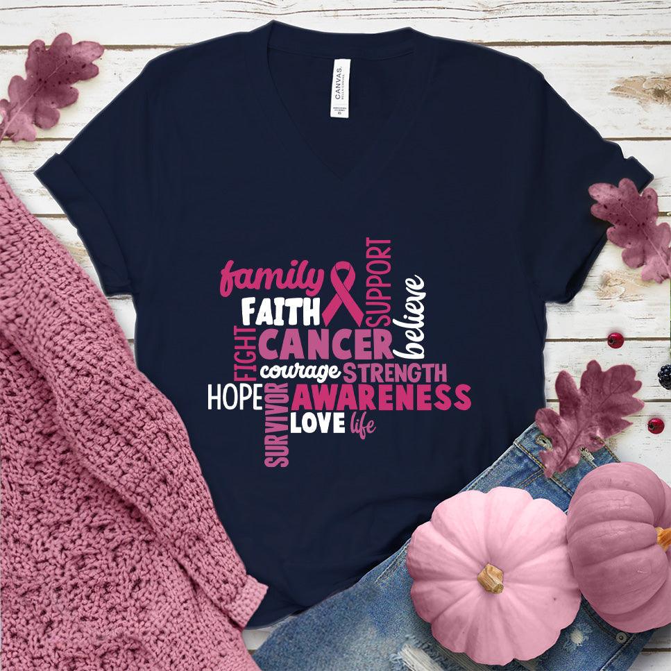 CANCER Awareness Colored Edition V-Neck
