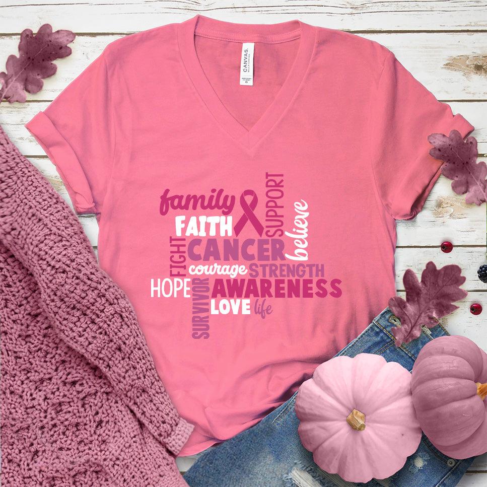 CANCER Awareness Colored Edition V-Neck