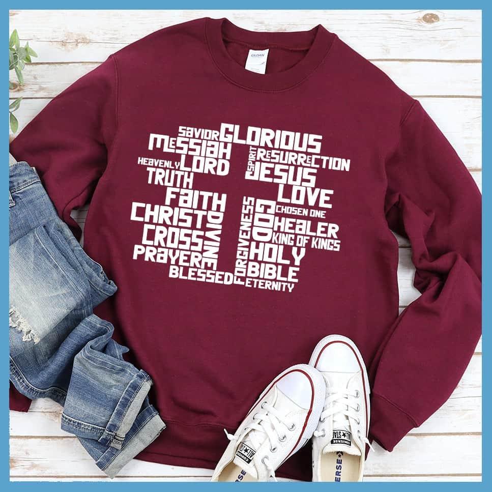 Christmas Cross Collage Version 2 Sweatshirt