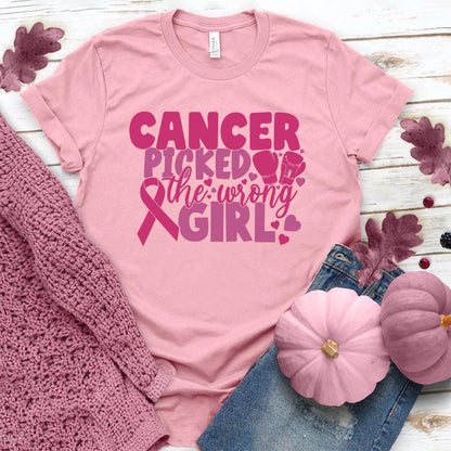 Cancer Picked The Wrong Girl Colored Edition T-Shirt