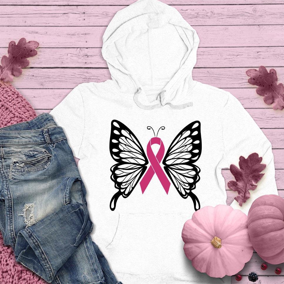 Cancer Ribbon Butterfly Colored Edition Hoodie