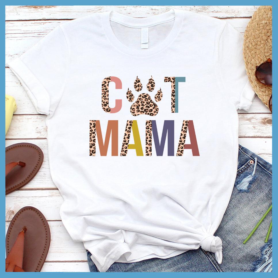 Cat Mama Colored Print T-Shirt