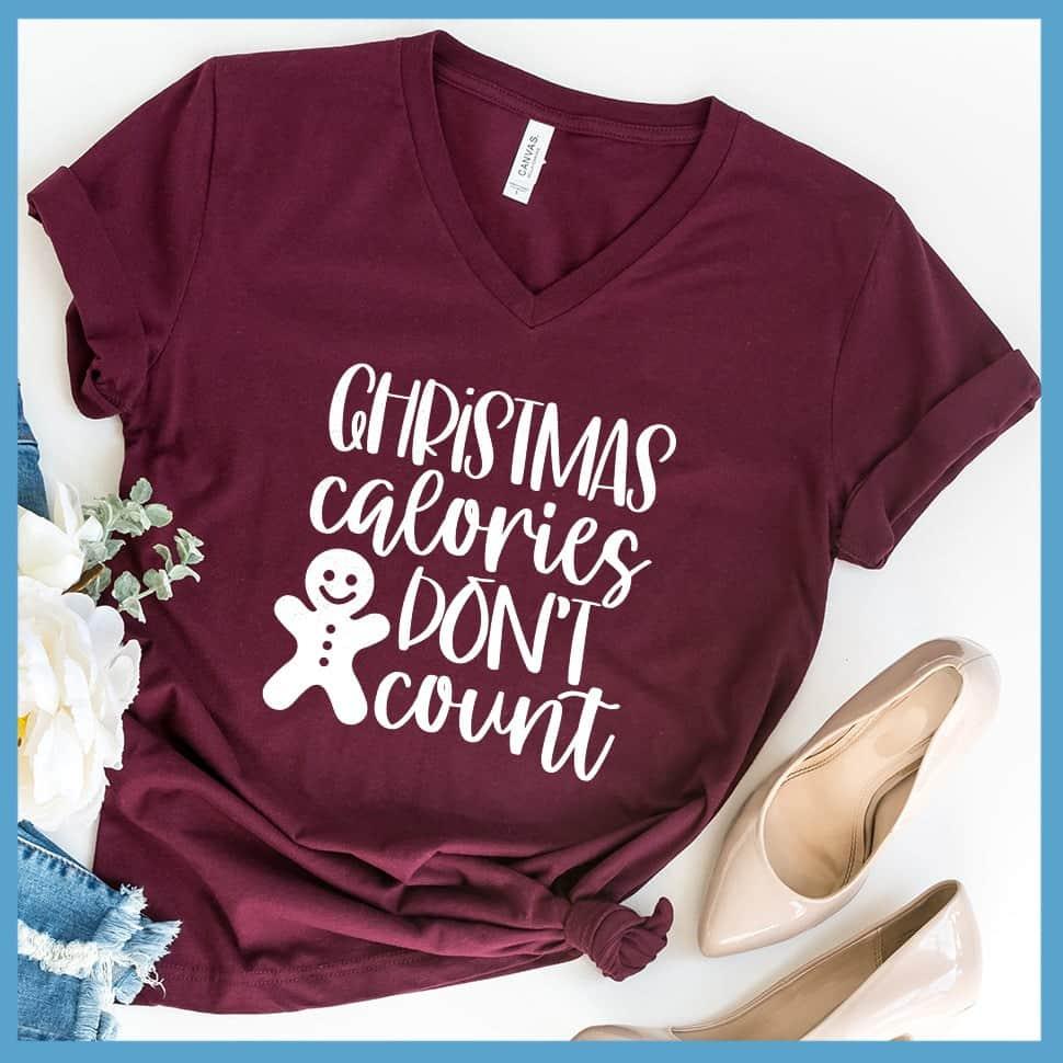 Christmas Calories Don't Count V-Neck