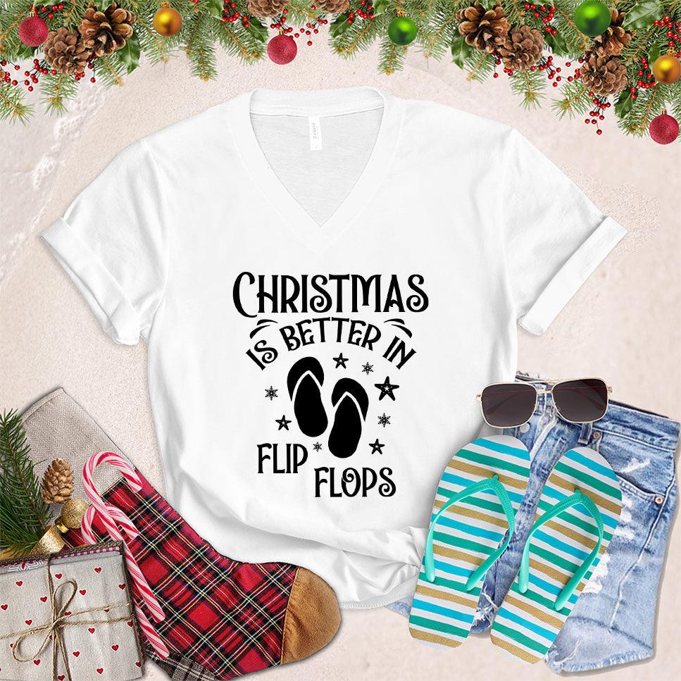 Christmas Is Better In Flip Flops V-Neck