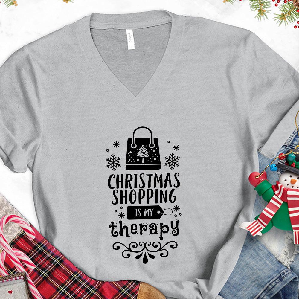 Christmas Shopping Is My Therapy Version 1 V-Neck