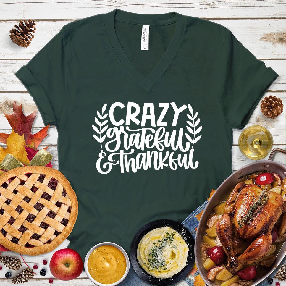 Crazy Grateful & Thankful Version 2 V-Neck