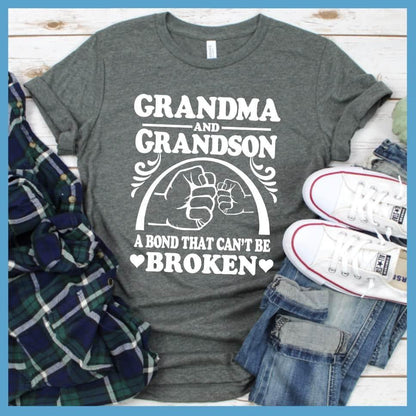 Grandma And Grandson A Bond That Can't Be Broken Version 2 T-Shirt