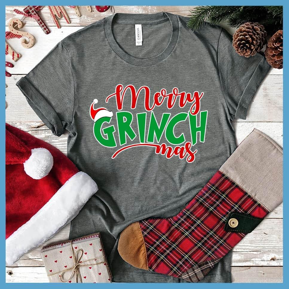 Merry Grinchmas Matching Christmas Family Colored Print T-Shirt
