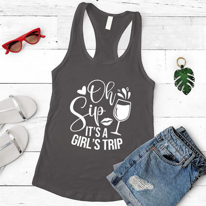Oh Sip It's A Girl's Trip Tank Top