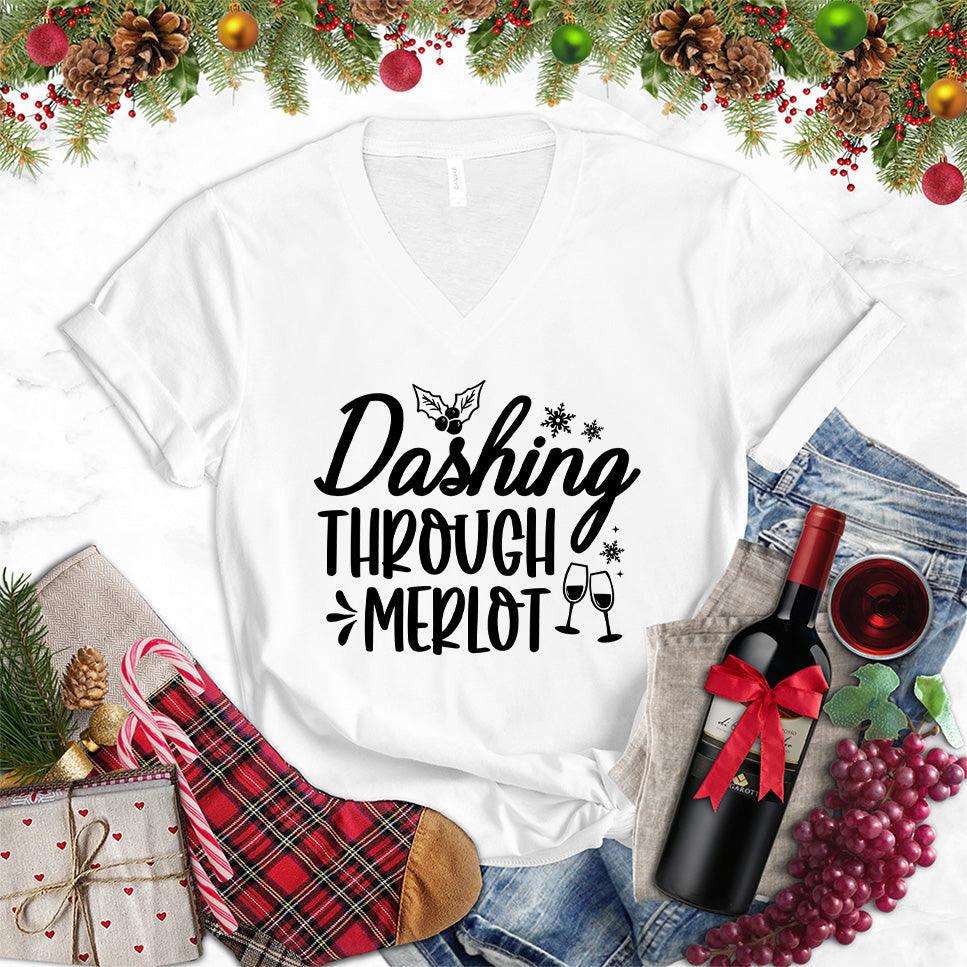 Dashing Through Merlot V-Neck