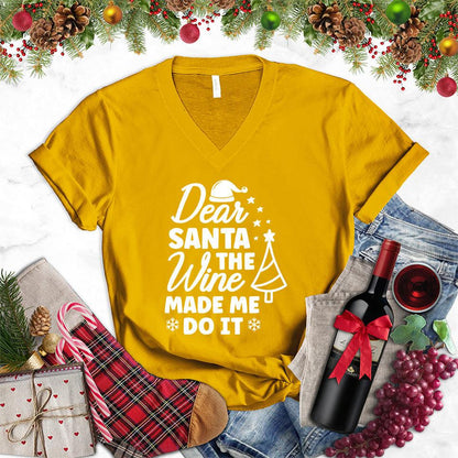 Dear Santa The Wine Made Me Do It V-Neck