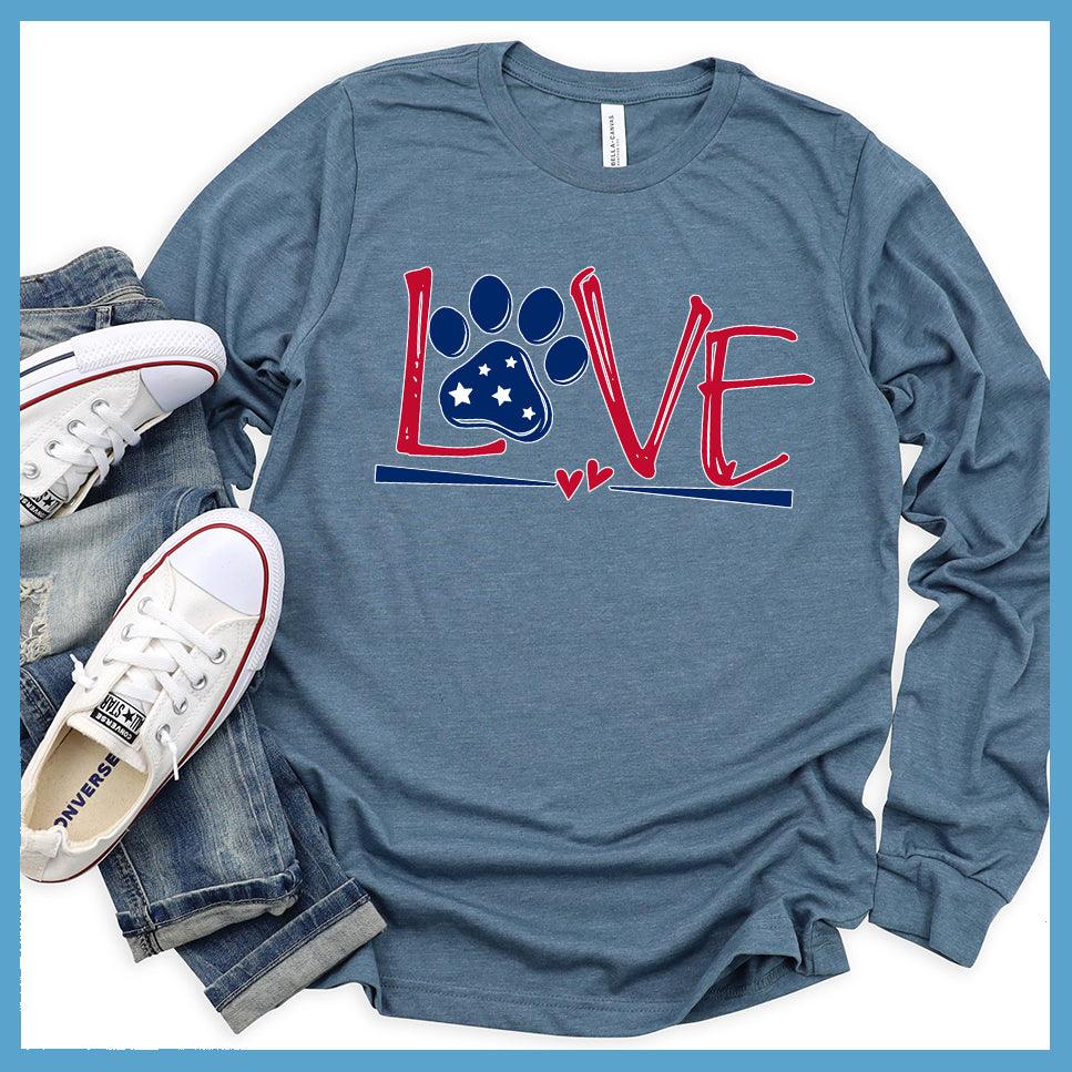 Dog Love Colored Print Version 2 Long Sleeves
