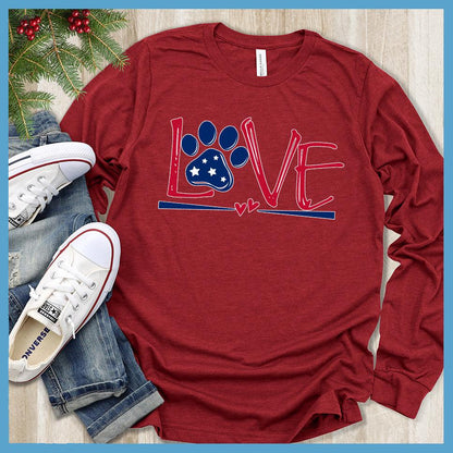 Dog Love Colored Print Version 2 Long Sleeves