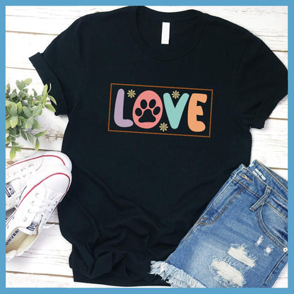 Dog Love Colored Print Version 3 T-Shirt
