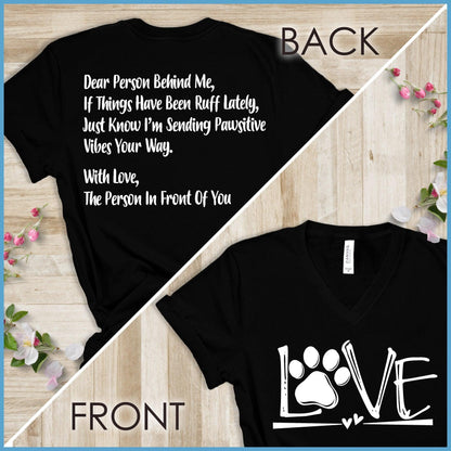 Dog Love, Dear Person Behind Me V-Neck