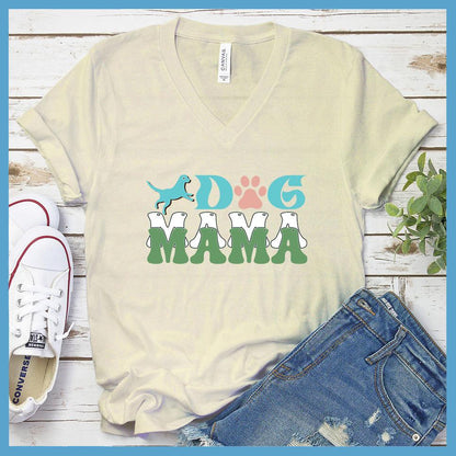 Dog Mama Colored Print Version 2 V-Neck