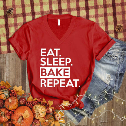 Eat Sleep Bake Repeat V-Neck