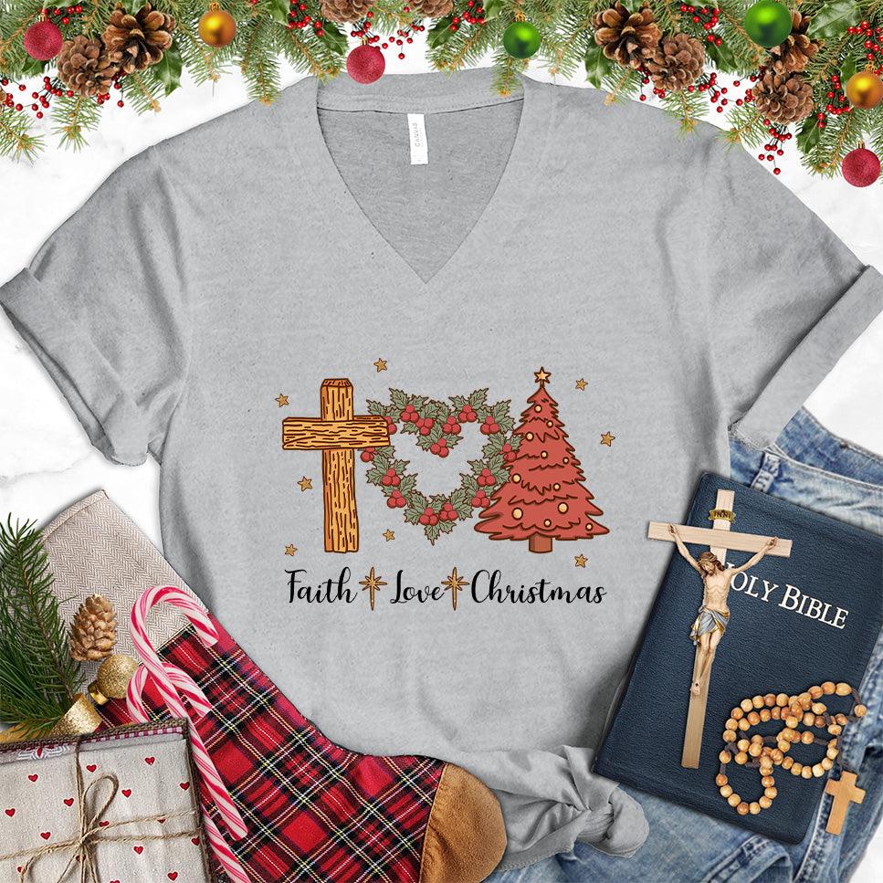 Faith Love Christmas Colored Edition V-Neck