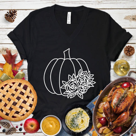 Fall Pumpkin Version 2 V-Neck