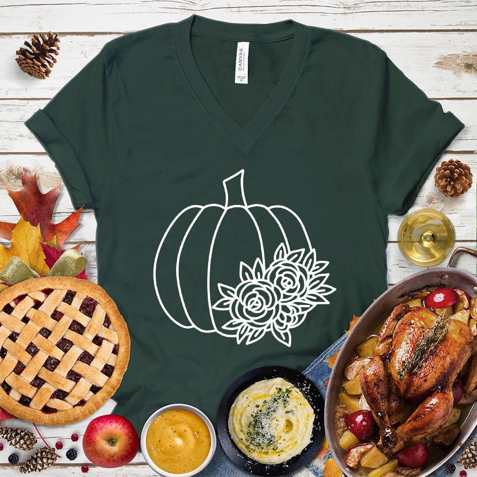 Fall Pumpkin Version 2 V-Neck